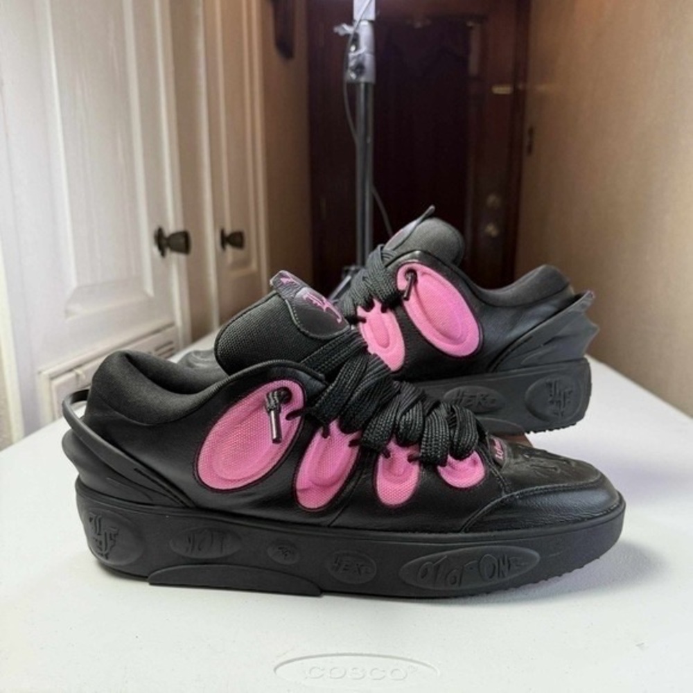 Puma Black and Pink Sneakers